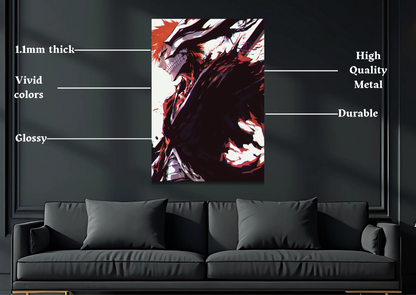 Ichigo hollowfication Metal Poster