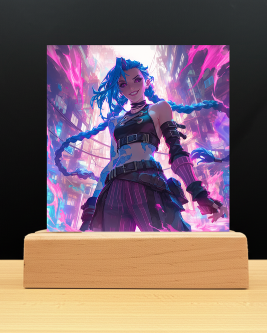 League of Legends Jinx Cyber Acrylic Nightlight