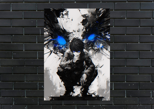 Deathnote L Metal Poster-Anime Wall Decor