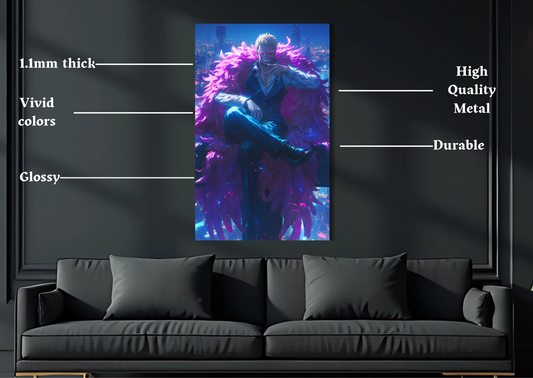 One Piece Doflamingo city Metal Poster-Anime Wall Decor