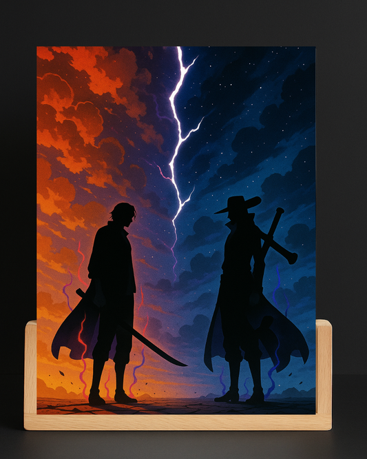 One Piece Shanks vs Mihawk Acrylic Nightlight