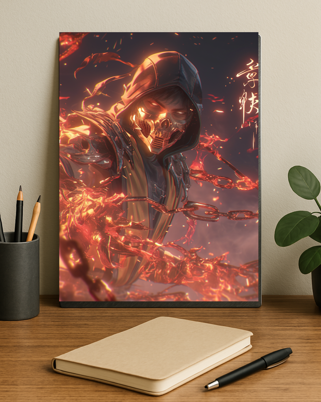 Scorpion Chain Metal Poster