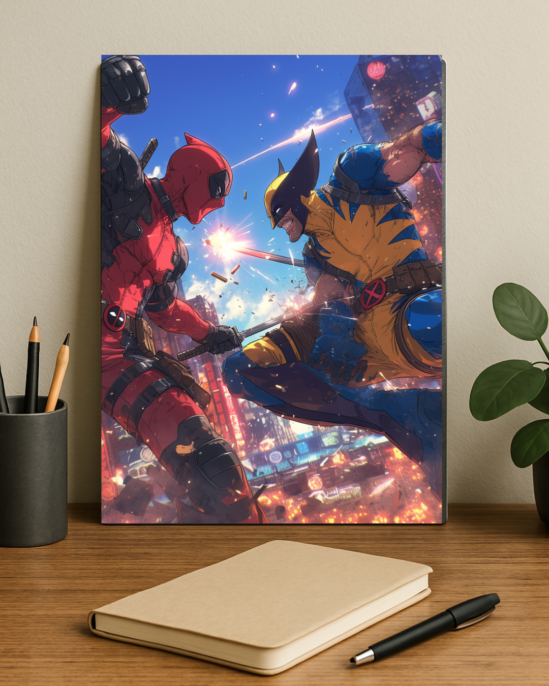 Deadpool Vs Wolverine Metal Poster