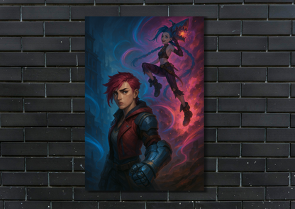 Vi and jinx Metal Poster