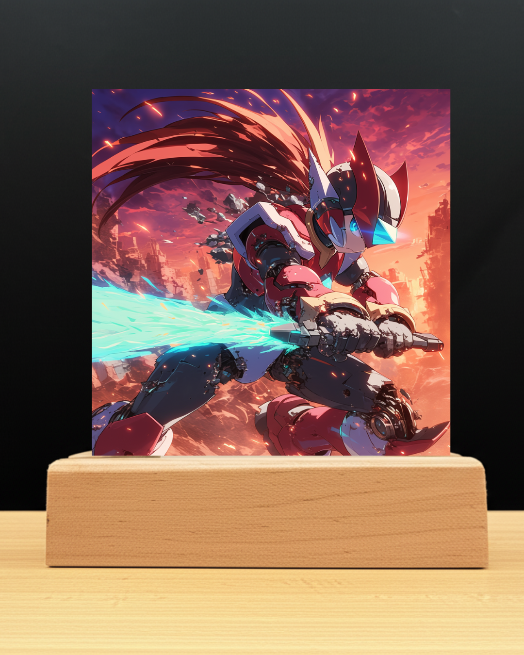 Megaman Zero Acrylic LED Nightlight-Gaming Desk Decor