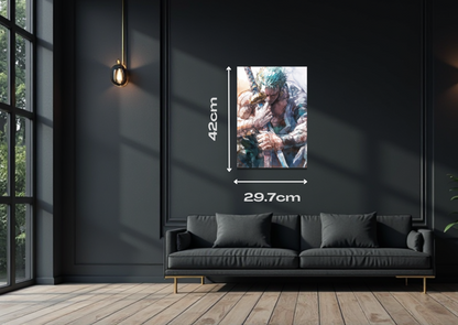 Zoro Worn Metal Poster
