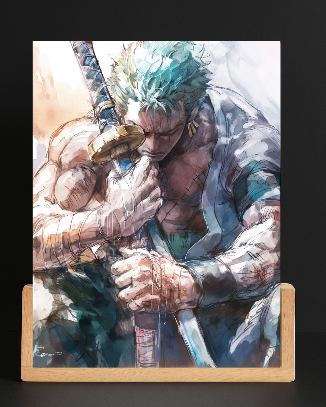 One Piece Zoro Acrylic LED Nightlight-Anime Desk Decor