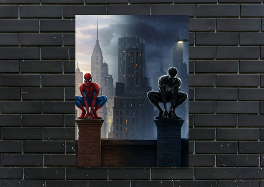Spiderman Duality Metal Poster-Gaming Wall Decor