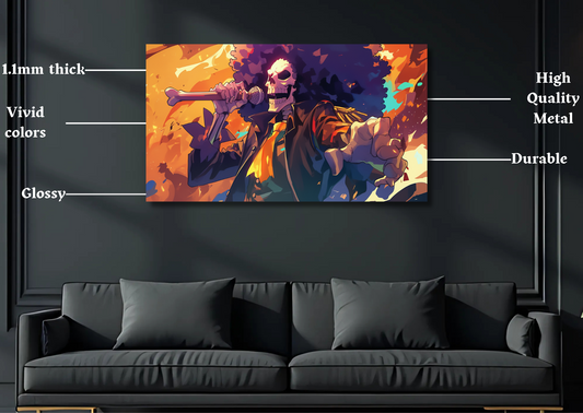 One Piece Brook Show Metal Poster-Anime Wall Decor