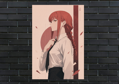 Chainsaw Man Makima metal poster
