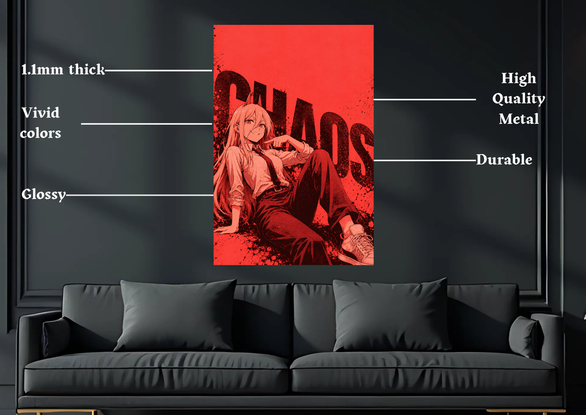 Chainsaw Man Power Chaos metal poster product details