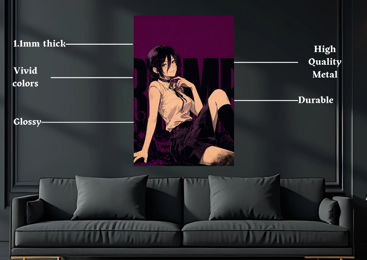 Chainsaw Man Reze Bomb metal poster product details