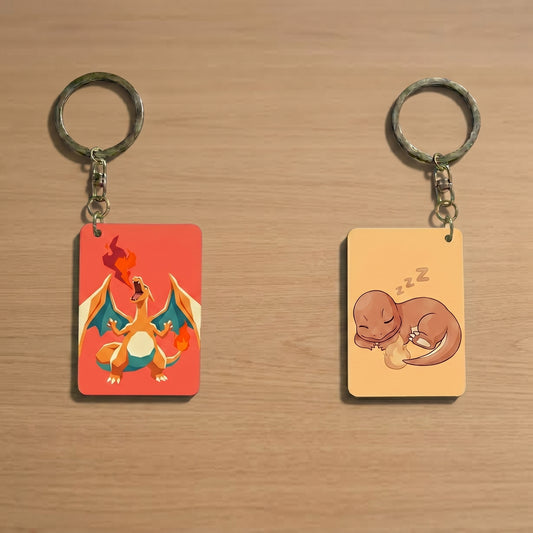 Charmander and Charizard Keychain