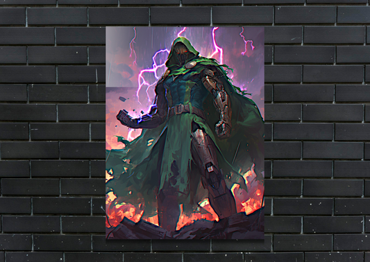 Dr Doom Battle Metal Poster