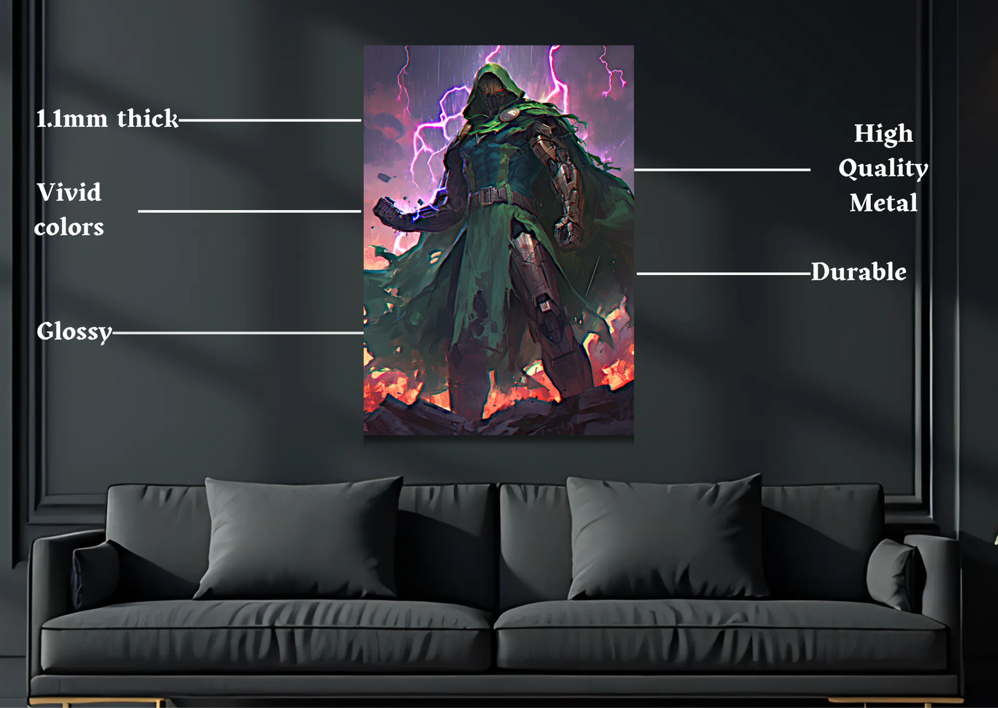 Dr Doom Battle Metal Poster