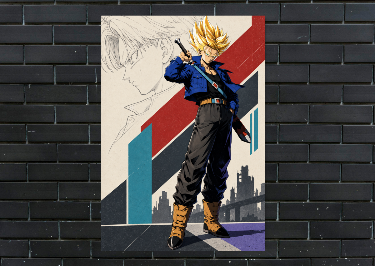 Dragon Ball Trunks metal poster