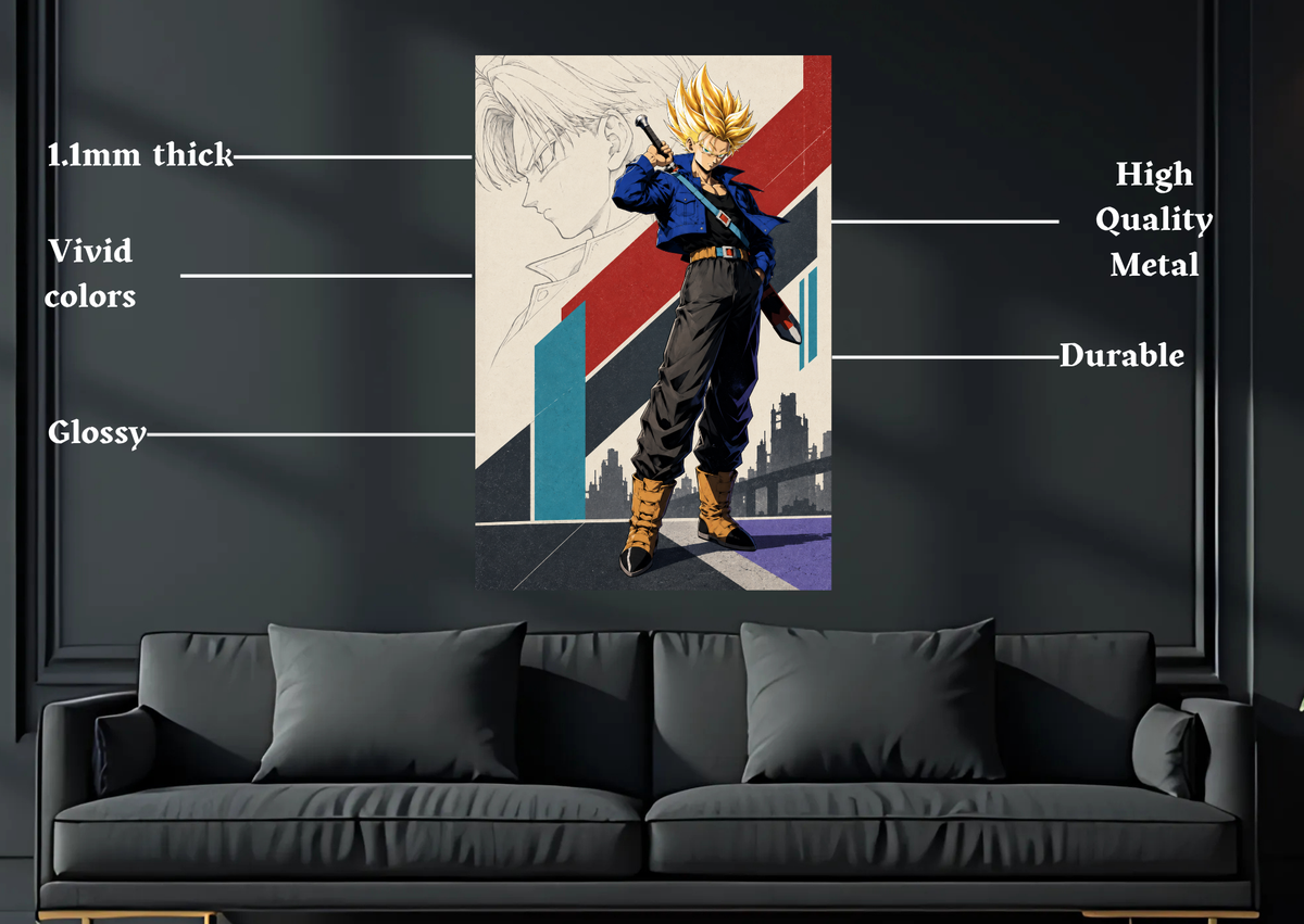 Dragon Ball Trunks metal poster product details