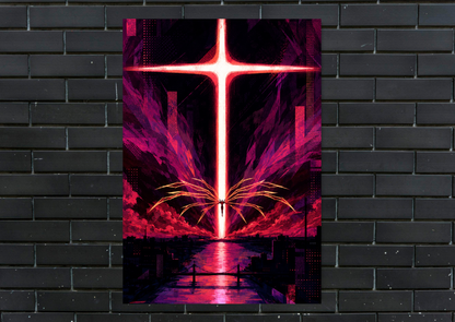 Neon Genesis Evangelion Third Impact Metal Poster