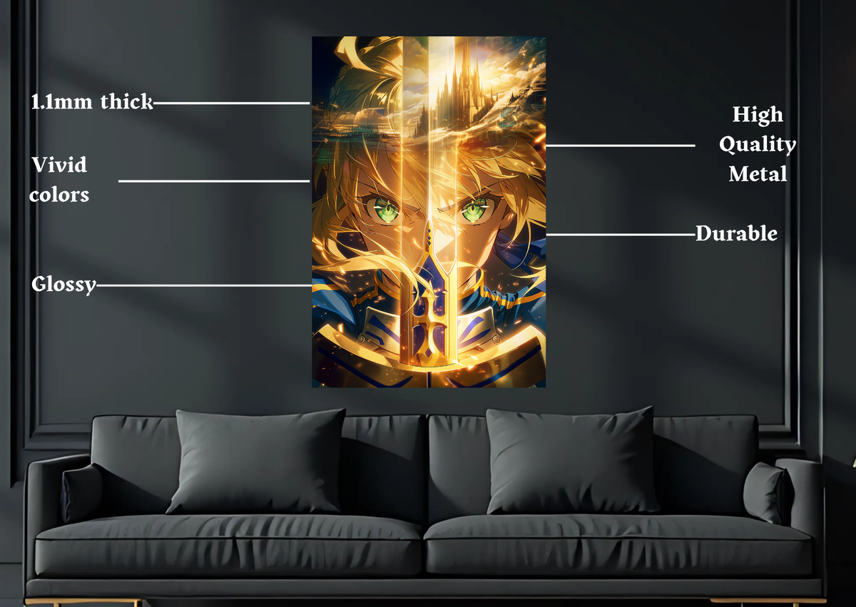 Fate Saber Excalibur metal poster product details