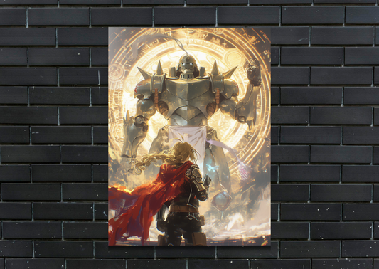 Fullmetal Elric Brothers Metal Poster-Anime Wall Decor