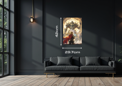 Fullmetal Elric Brothers Metal Poster