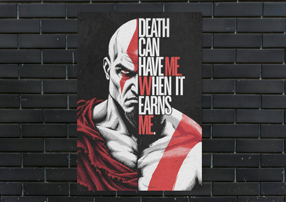 God of War Kratos metal poster
