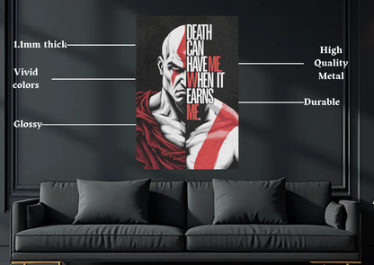 God of War Kratos metal poster product details