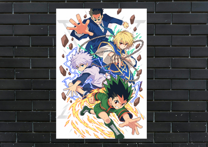 Hunter x Hunter Gon Killua Kurapika Leorio metal poster