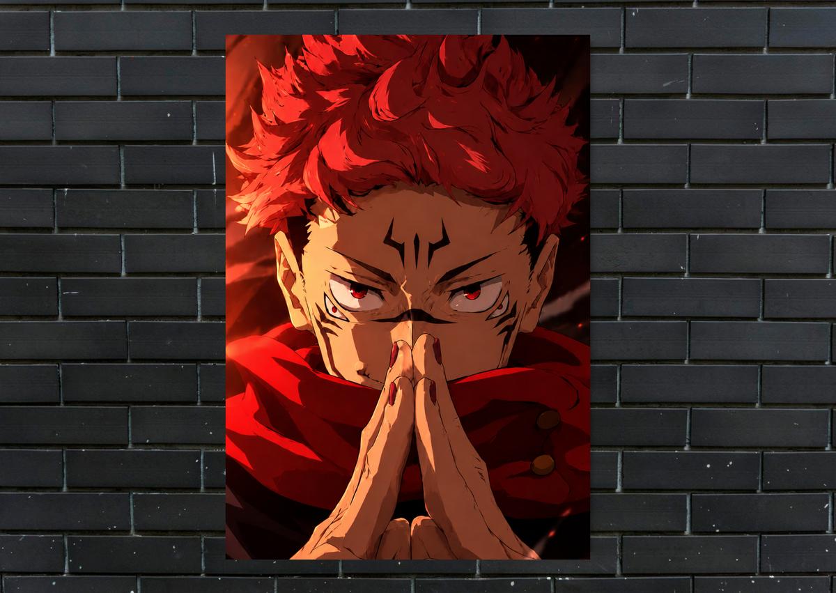 Jujutsu Kaisen Sukuna metal poster