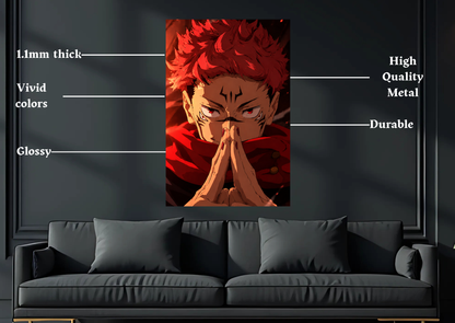 Jujutsu Kaisen Sukuna metal poster product details