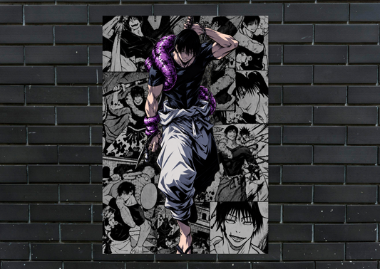 Jujutsu Kaisen Toji Fushiguro metal poster