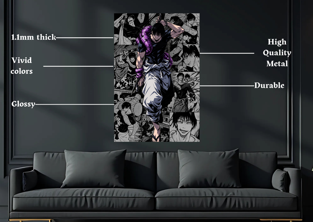 Jujutsu Kaisen Toji Fushiguro metal poster product details