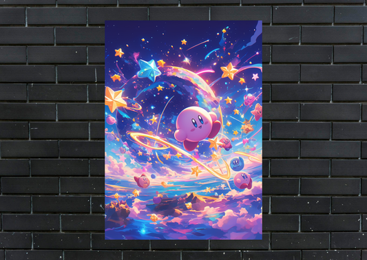 Kirby Metal Poster-Gaming Wall Decor