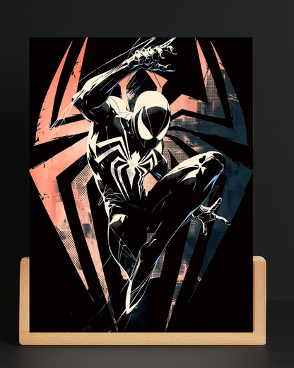 Marvel Black Suit Spider-Man acrylic LED nightlight mockup