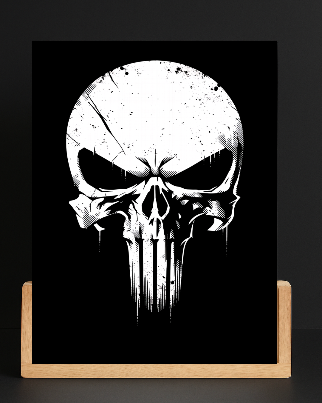 Marvel Punisher skull acrylic LED nightlight mockup