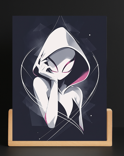 Marvel Spider-Gwen Ghost-Spider acrylic LED nightlight mockup