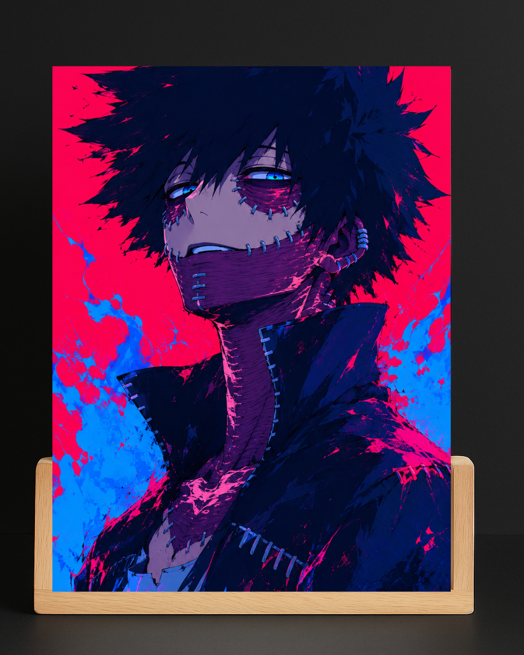 My Hero Academia Dabi acrylic LED nightlight mockup