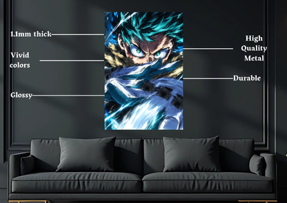 My Hero Academia Deku metal poster product details