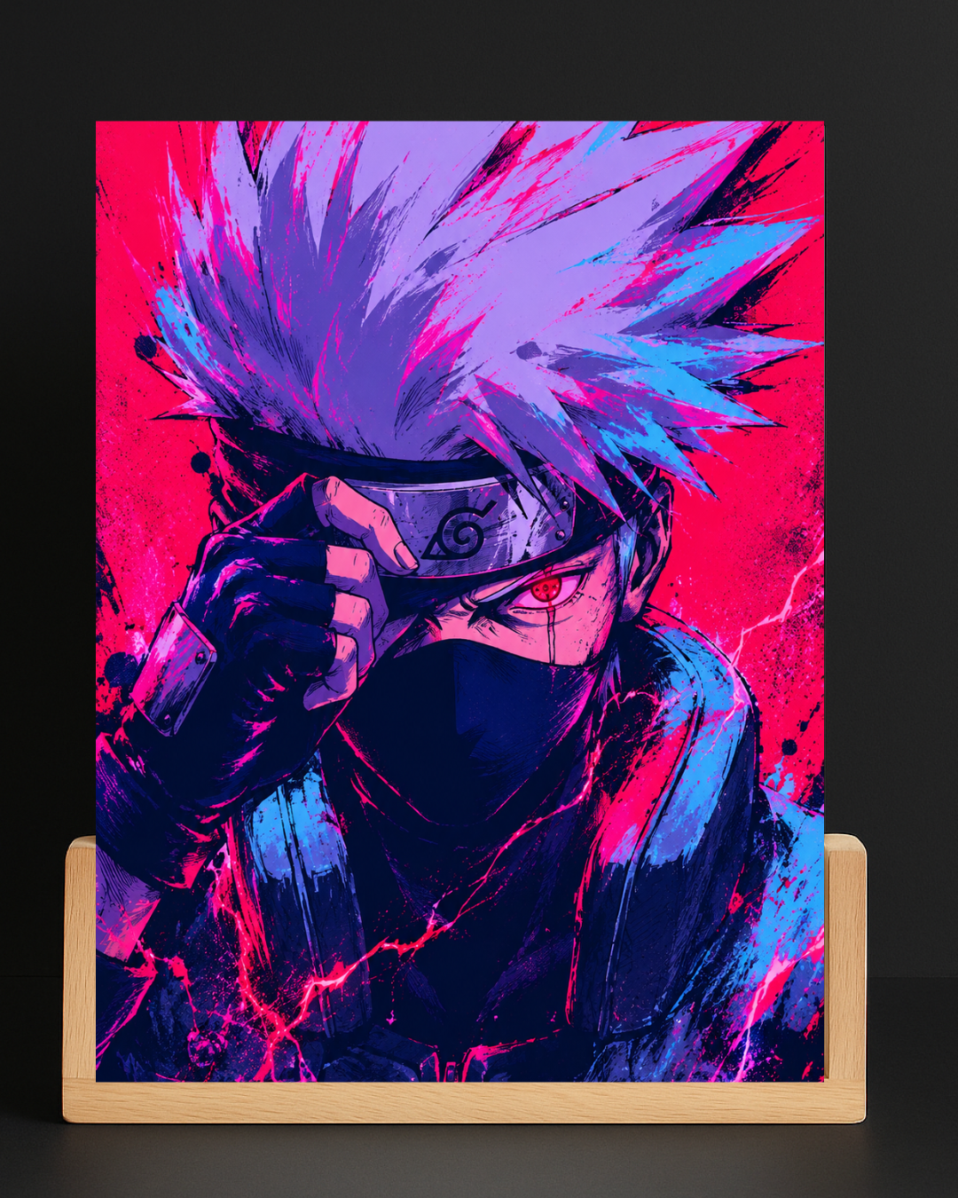 Naruto Kakashi Hatake acrylic LED nightlight mockup