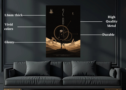 NieR Automata 2B metal poster room mockup