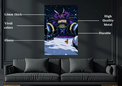 One Piece Luffy and Loki metal poster product details
