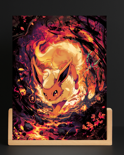 Pokemon Flareon acrylic LED nightlight mockup