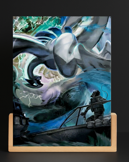 Pokemon Lugia acrylic LED nightlight mockup