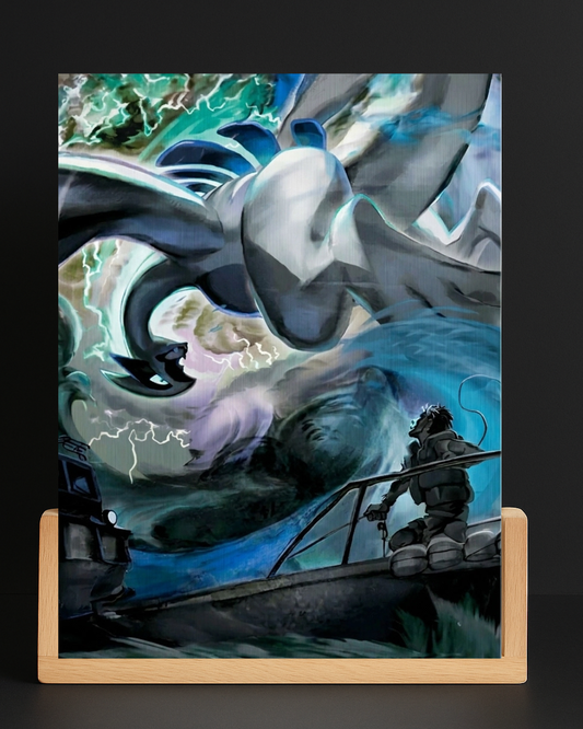 Pokemon Lugia acrylic LED nightlight mockup