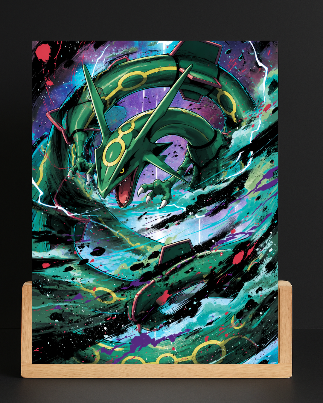 Pokemon Rayquaza acrylic LED nightlight mockup