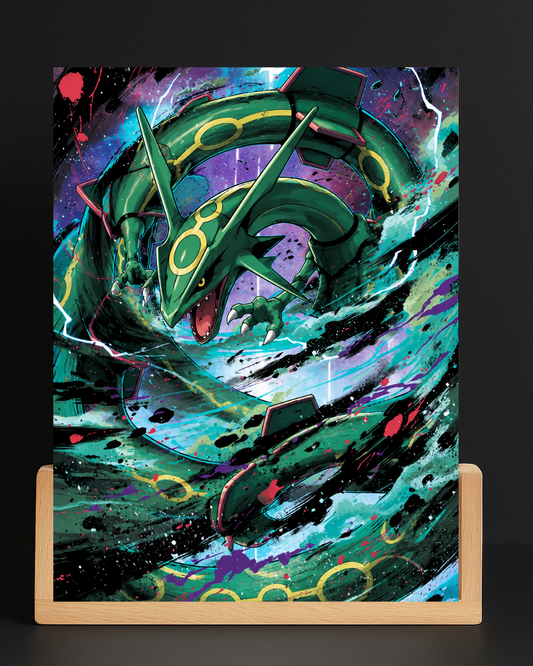 Pokemon Rayquaza acrylic LED nightlight mockup