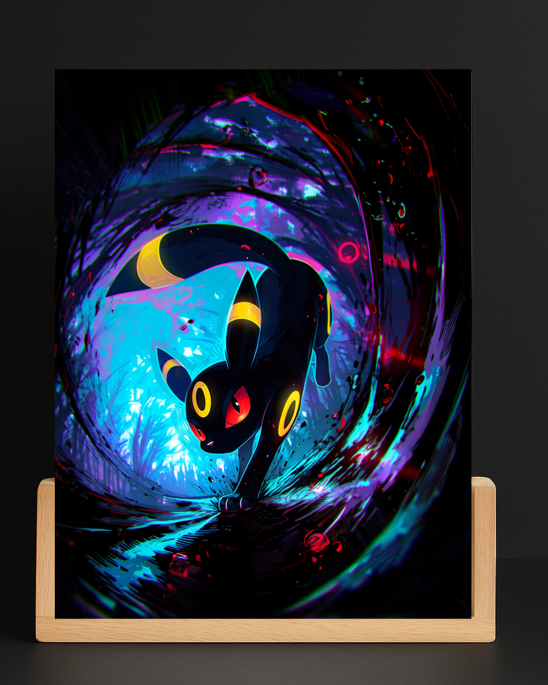 Pokemon Umbreon acrylic LED nightlight mockup
