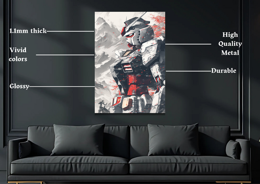 Gundam Rx Japanese Metal Poster-Anime Wall Decor