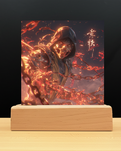 Mortal Kombat Scorpion Acrylic LED Nightlight-Gaming Desk Decor