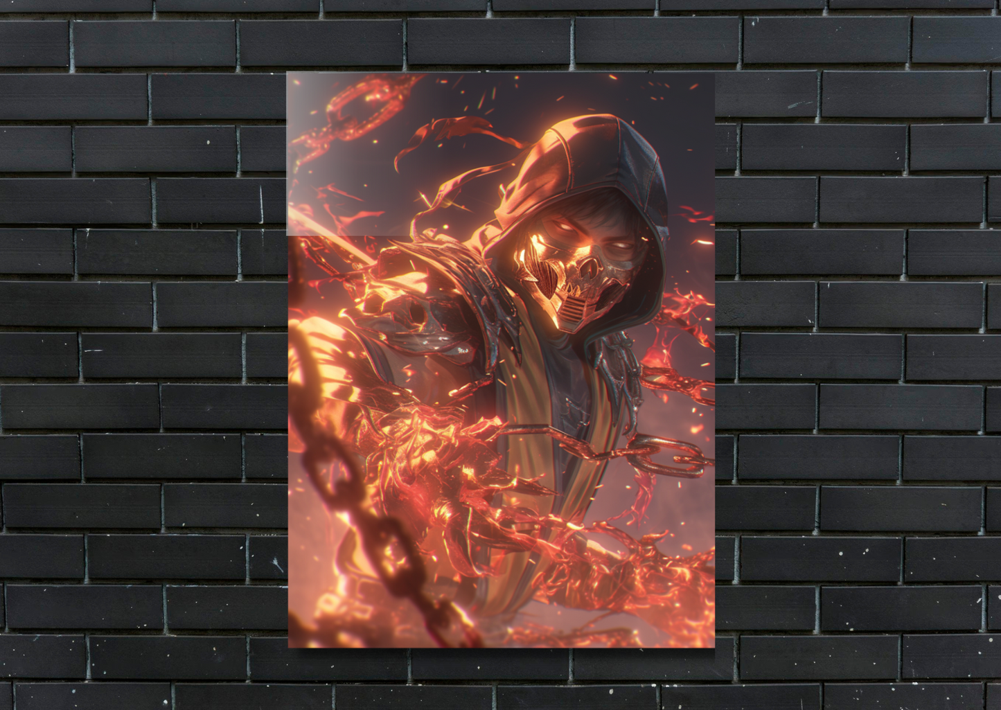 Scorpion Chain Metal Poster